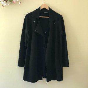 Eileen Fisher Merino Wool Jacket Coat Black Size S